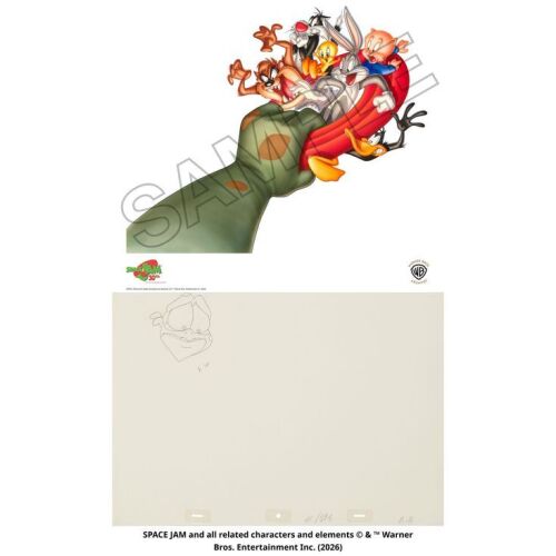 Lot #131: 30th Anniversary Fine Art Giclee Print, With Original Production Drawing, The Nerdlucks Steal The Talent, Sc. 41/27.6 ### SPACE JAM (1996)