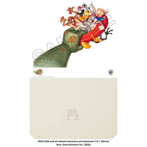 Lot #134: 30th Anniversary Fine Art Giclee Print, With Original Production Drawing, Bugs Sizes Up The Nerdlucks, Sc. 24/16 ### SPACE JAM (1996)