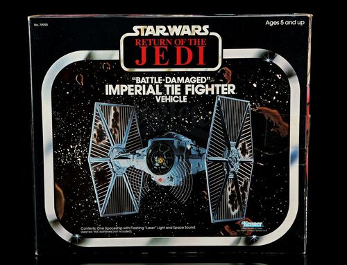 Lot # 50 - Battle-Damaged Imperial TIE Fighter - Sealed [Kazanjian Collection]