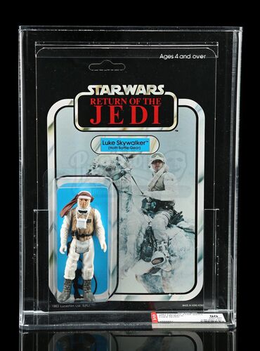 Lot # 94 - Palitoy Luke Skywalker (Hoth Battle Gear) ROTJ65 AFA 90 [Toy Toni]
