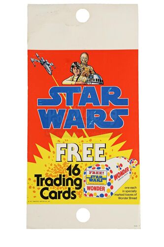Lot # 111 - Star Wars Trading Card Wonder Bread Pole Display Card - Unused