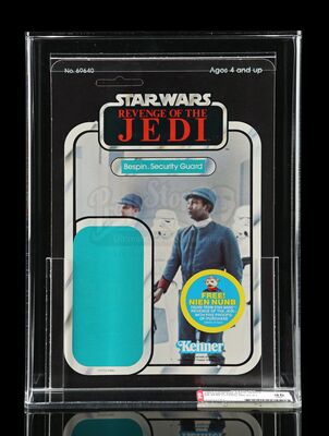 Lot # 153 - ROTJ Proof Card - Bespin Security Guard (Black) 48A AFA 85