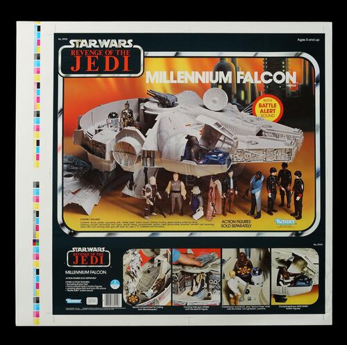Lot # 158 - ROTJ Proof Sheet - Millennium Falcon AFA 85