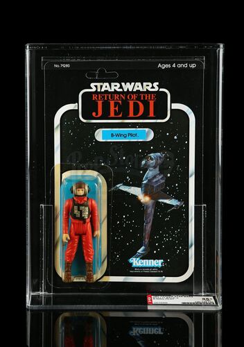 Lot # 253 - B-Wing Pilot ROTJ77A AFA 85Y+