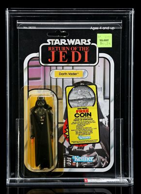 Lot # 257 - Darth Vader ROTJ77B (Two Offer Stickers) AFA 80Y+