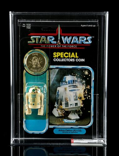 Lot # 290 - R2-D2 With Pop-Up Lightsaber POTF AFA 85Y