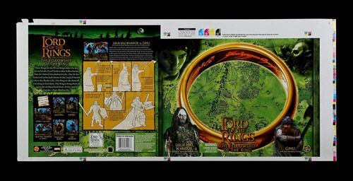 Lot # 492 - Gimli And Uruk-Hai Warrior Action Figure Set Proof Card