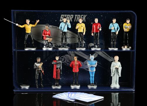 Lot # 555 - 12 Star Trek PVC Figures In Display Case