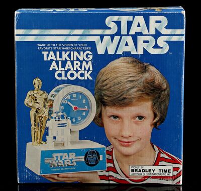 Lot # 636 - Star Wars Talking Alarm Clock - Unused [Kazanjian Collection]