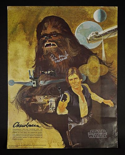 Lot # 670 - Peter Mayhew-Autographed Burger King Poster