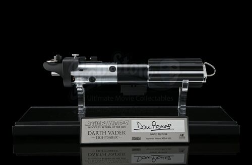 Lot # 691 - Dave Prowse-Signed Master Replica Darth Vader Lightsaber (ROTJ Signature Edition) (#303/500)