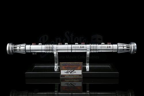 Lot # 692 - Ray Park-Signed Master Replica Darth Maul Lightsaber (TPM Signature Edition) (#993/1500)