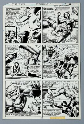Lot # 703 - Hand-Drawn Original Art Used to Create Page 38 of SW Annual #1 (Vosburg & Leialoha)