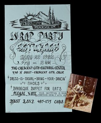 Lot # 743 - Blue Harvest Wrap Party Poster And Actor Personal Photo
