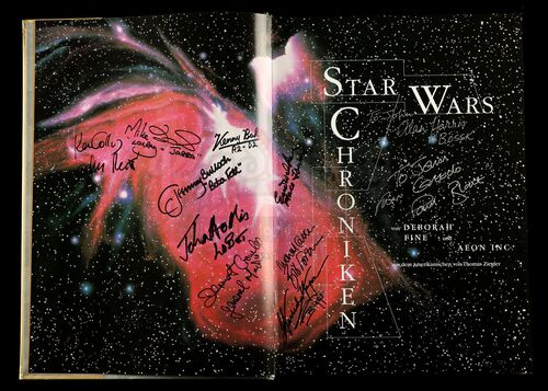 Lot # 659 - Autographed German Star Wars Chronicles Book (#3828/5000)