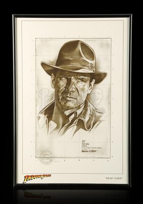 Lot # 682 - Indiana Jones "Head Study" Gicl&Atilde;&fnof;&Acirc;&copy;e By Lawrence Noble (#13/145)