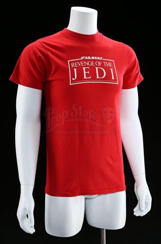 Lot # 767 - Red "Revenge Of The Jedi" Crew Shirt [Kazanjian Collection]