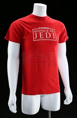 Lot # 767 - Red "Revenge Of The Jedi" Crew Shirt [Kazanjian Collection]
