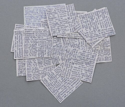 Lot # 1 - S1E05 - Advanced Criminal Law: Benjamin Chang's (Ken Jeong) Spanish Test Crib Sheets